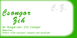 csongor zih business card